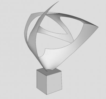 抽象雕塑创意SU模型下载_sketchup草图大师SKP模型