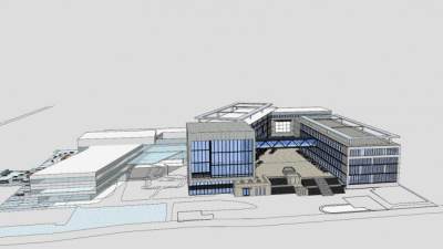 学校设计建筑教学楼SU模型下载_sketchup草图大师SKP模型