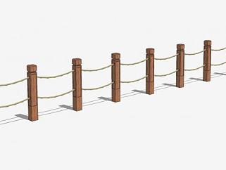 栏杆、围墙SU模型下载_sketchup草图大师SKP模型