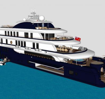 豪华游艇的SU模型设计_su模型下载 草图大师模型_SKP模型