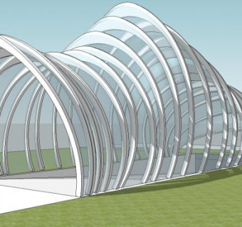 车库02停车场SU模型下载_sketchup草图大师SKP模型