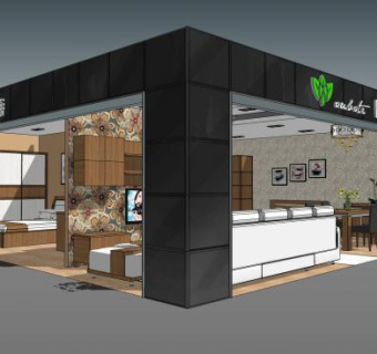 欧博特家具展厅SU模型下载_sketchup草图大师SKP模型
