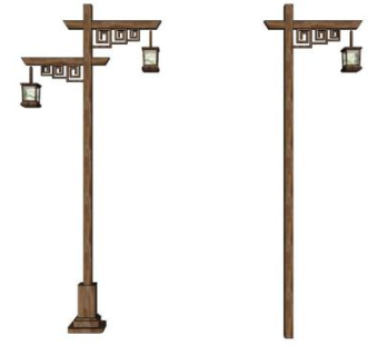 汉代特色雕塑及灯具SU模型下载_sketchup草图大师SKP模型