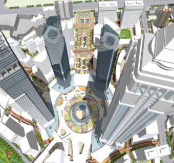 重磅来袭城市设计办公住宅区一体化设计SU模型下载_sketchup草图大师SKP模型