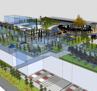 洛社公园地块SU模型