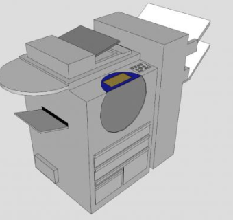 大台式打印机SU模型下载_sketchup草图大师SKP模型