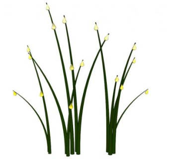 草叶水滴露水景观灯SU模型下载_sketchup草图大师SKP模型