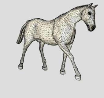马的雕塑雕像SU模型下载_sketchup草图大师SKP模型