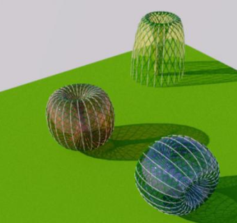 创意玻璃网球状景观雕塑SU模型下载_sketchup草图大师SKP模型