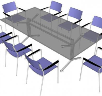 会议桌合集SU模型下载_sketchup草图大师SKP模型