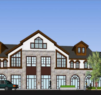 北欧风格商业街SU模型下载_sketchup草图大师SKP模型