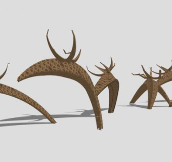 创意雕塑SU模型下载_sketchup草图大师SKP模型