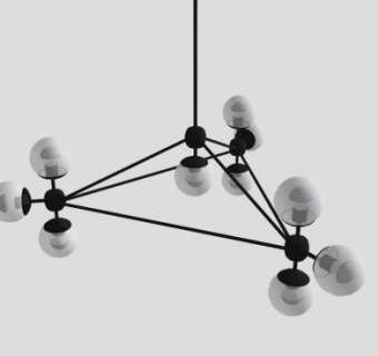 欧式灯具吊灯SU模型下载_sketchup草图大师SKP模型