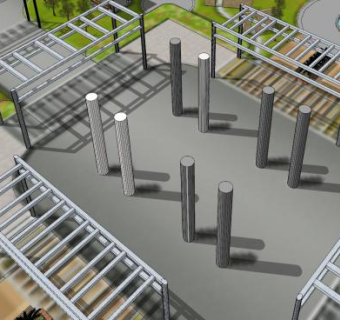 大型景观诚市公园设计SU模型