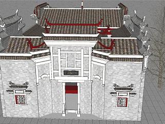 中式<em>古建民居</em>古建筑SU模型