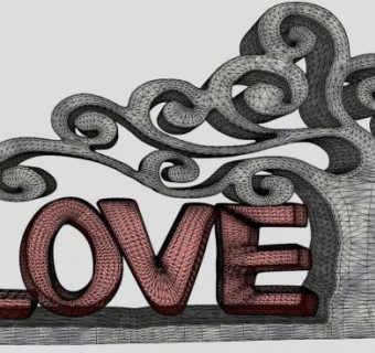 创意LOVE雕塑树SU模型下载_sketchup草图大师SKP模型