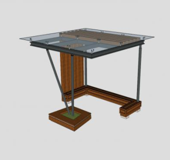 亭子景观SU模型下载_sketchup草图大师SKP模型