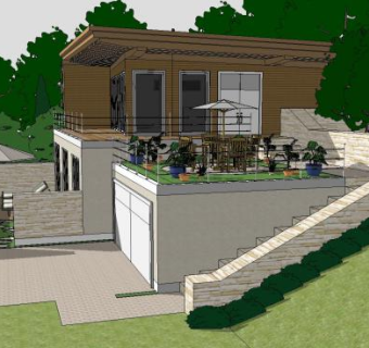 建筑别墅景观SU模型