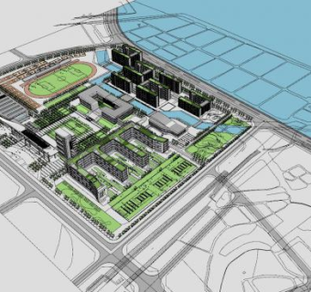 学校投标的全套建筑方案SU模型下载_sketchup草图大师SKP模型