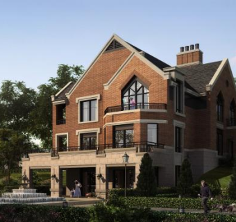 丹东保利楼房独栋造型别墅SU模型下载_sketchup草图大师SKP模型