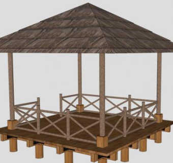 亭子庭院凉亭SU模型