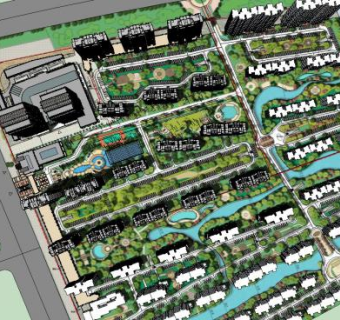 建筑构件住宅超高层住宅小区SU模型