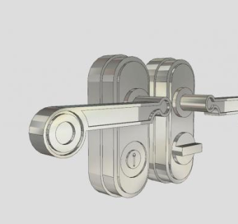 门把手门五金锁芯SU模型下载_sketchup草图大师SKP模型