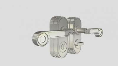 门把手门五金锁芯SU模型下载_sketchup草图大师SKP模型