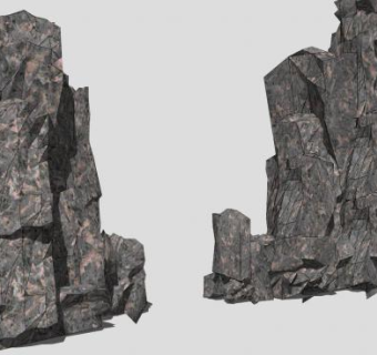 假山园林假山石SU模型下载_sketchup草图大师SKP模型