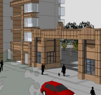 闸北住宅高层中层多层别墅SU模型下载_sketchup草图大师SKP模型