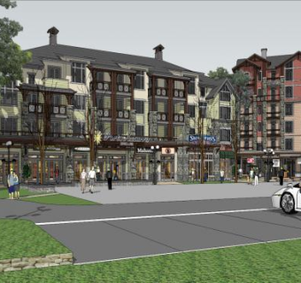 底层商业街北欧风格SU模型下载_sketchup草图大师SKP模型