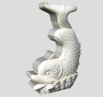 景观雕塑小鱼SU模型下载_sketchup草图大师SKP模型