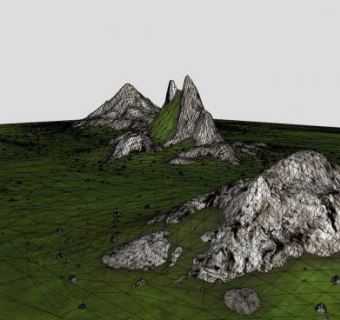山石山地SU模型下载_sketchup草图大师SKP模型