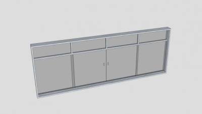 玻璃自动门窗子SU模型下载_sketchup草图大师SKP模型