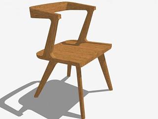 <em>原木椅子</em>座椅SU模型下载_sketchup草图大师SKP模型
