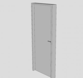 简单白色室内门SU模型下载_sketchup草图大师SKP模型