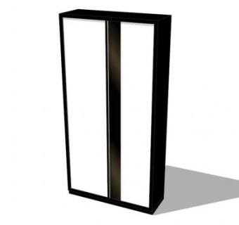 门片式衣柜SU模型下载_sketchup草图大师SKP模型