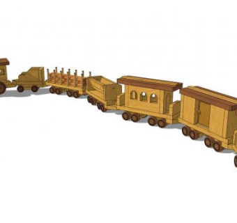 玩具小火车的SU模型设计_su模型下载 草图大师模型_SKP模型