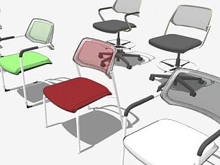 各种办公椅子的SU模型下载_sketchup草图大师SKP模型