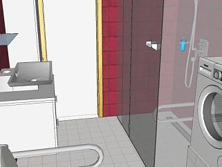 室内卫生间洗手间装修空间SU模型下载_sketchup草图大师SKP模型