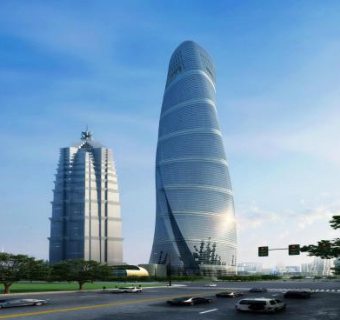 上海中心大厦建筑SU模型下载_sketchup草图大师SKP模型