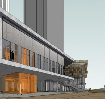 保利西江月售楼处SU模型下载_sketchup草图大师SKP模型