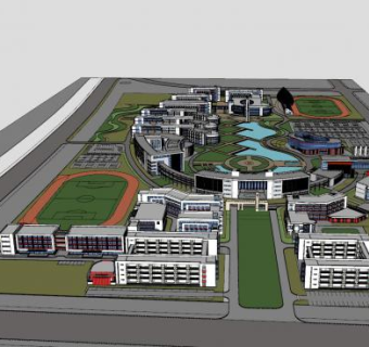 学校建筑全套SU模型