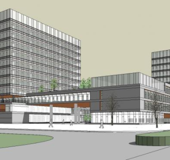 高层写字楼办公建筑SU模型