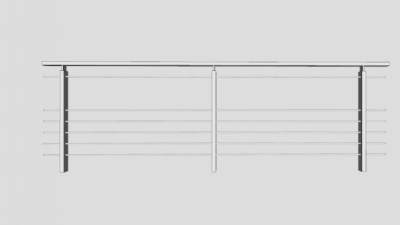 扶手栏杆围栏SU模型下载_sketchup草图大师SKP模型