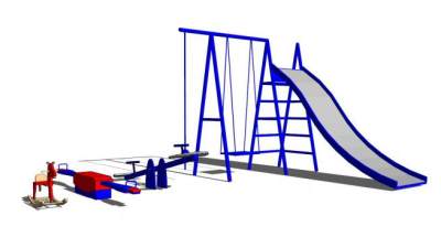 儿童游乐设施设备SU模型下载_sketchup草图大师SKP模型