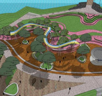 公园景观庭院SU模型