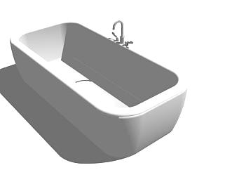 卫浴浴缸SU模型下载_sketchup草图大师SKP模型