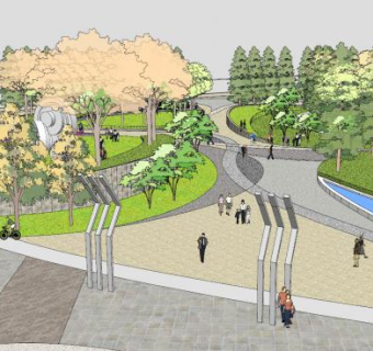 景观建筑概念公园SU模型