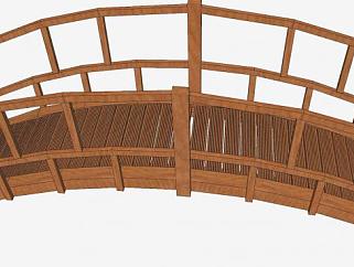 <em>日本</em>式木质拱桥SU模型